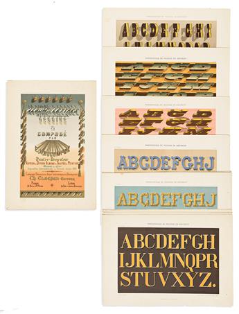 (TYPOGRAPHY.) Etienne Anatole Ducompex. Collection of graphic typeface plates intended to serve as stylistic models                              